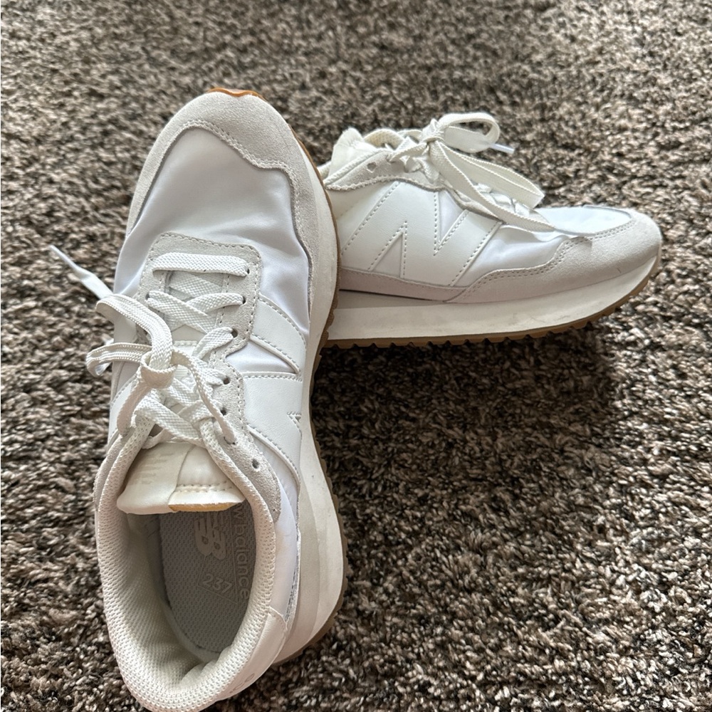 New Balance White Athletic Shoes
